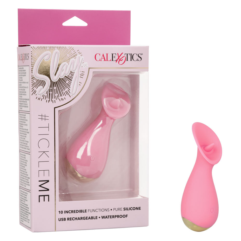 Slay Tickle Me Petite Clitoral Vibrator with Flickering Vibes Finger Stimulator