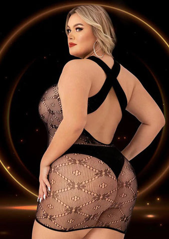 Halters Black Mini Dress Queen Size Sexy Erotic Lingerie > Clothes > Dresses and Chemises