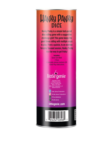 Hanky Panky Dice Game for Couples with Cheeky Challenges Games