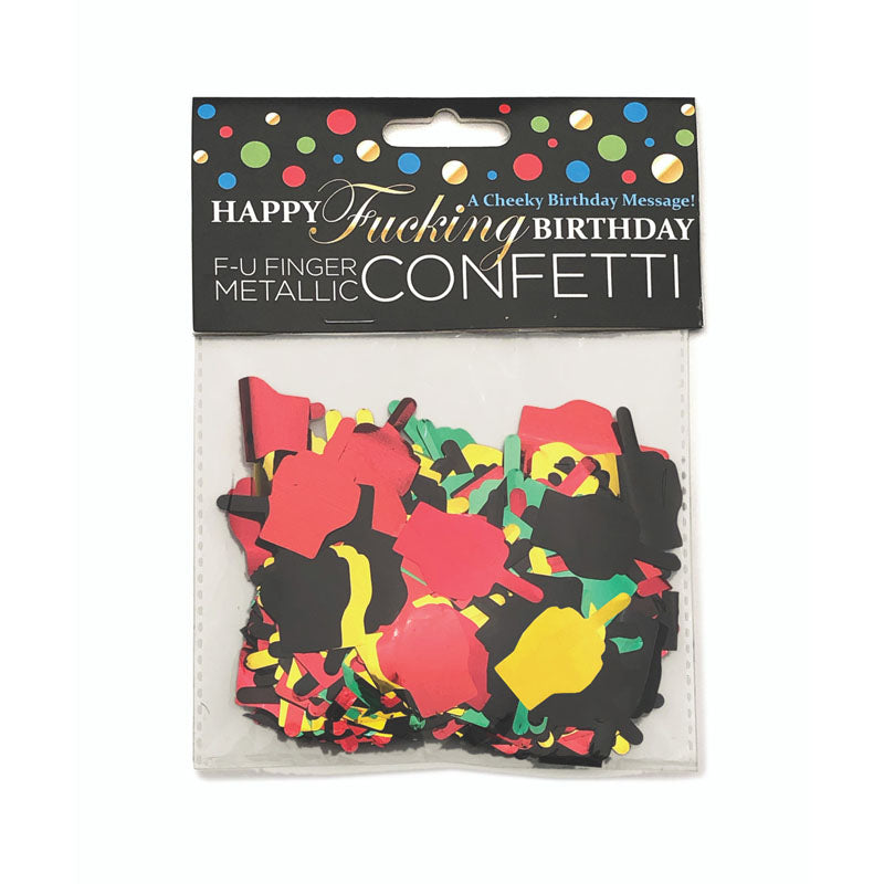 Happy Birthday FU Finger Confetti Party Accessory Secondary image