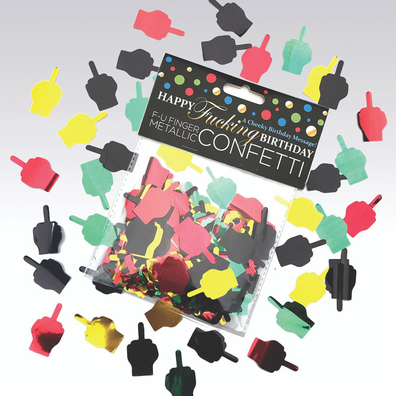 Happy Birthday FU Finger Confetti Party Accessory > Novelties > Party Supplies
