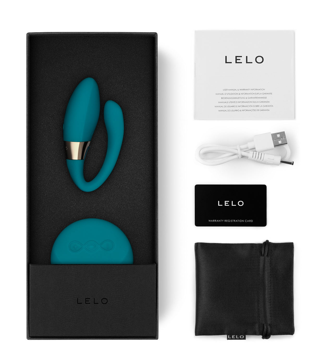 Lelo Tiani Duo Couples Massager Ocean Blue STIMULATORS