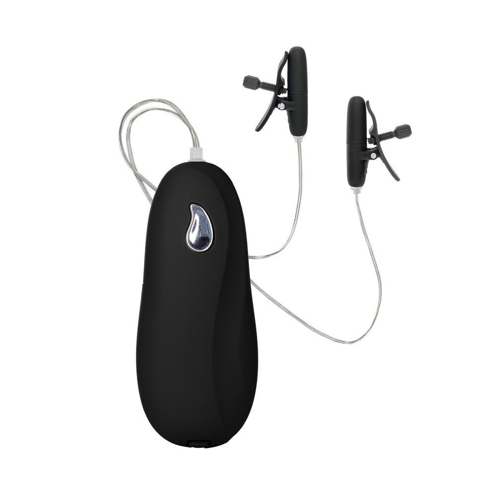Heated Vibrating Nipple Teasers Black Silicone > Sex Toys > Nipple Stimulators