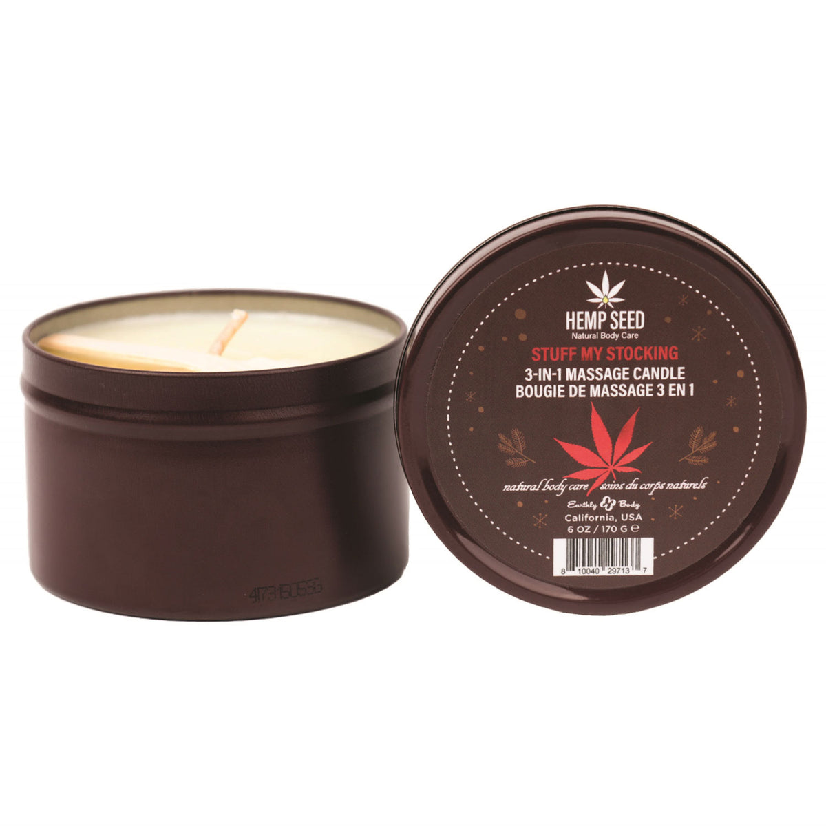 Hemp Seed 3-In-1 Massage Candle 170 g - Pomegranate & Brown Sugar > Candles > Massage