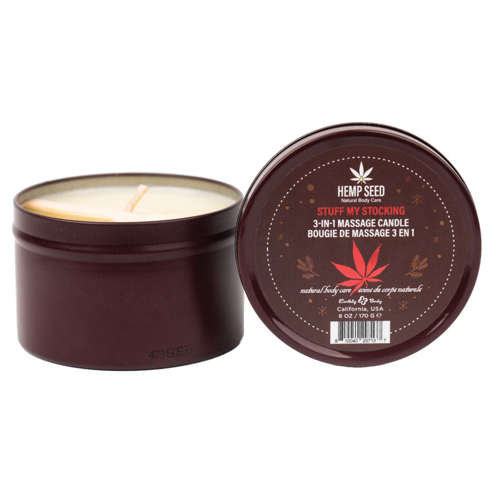 Hemp Seed 3-In-1 Massage Candle 170 g - Pomegranate & Brown Sugar > Candles > Massage
