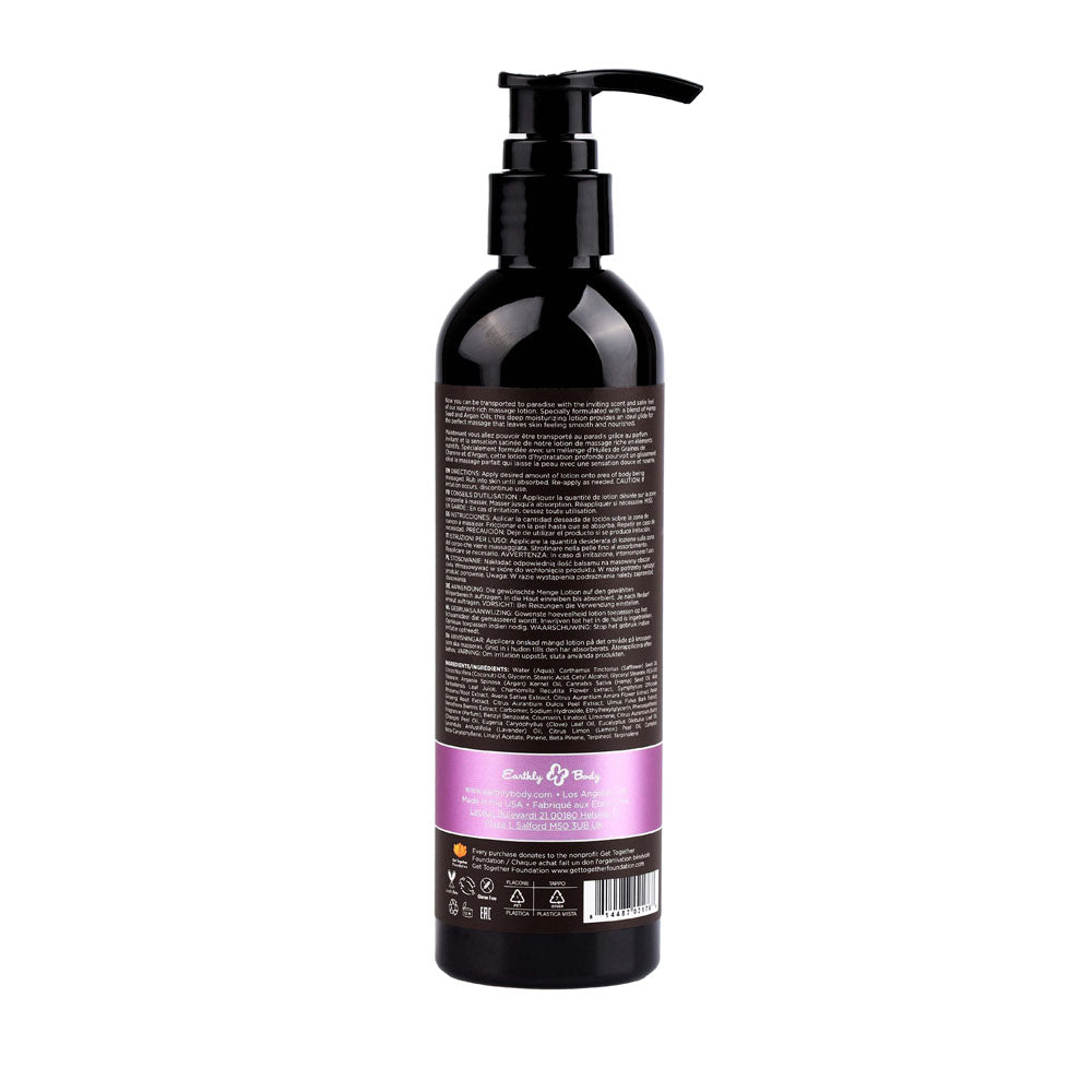Hemp Seed Lavender Massage Lotion with Argan Oil 237ml Bottle – Hydrating Massage Lotion > Essentials > Massage Oil