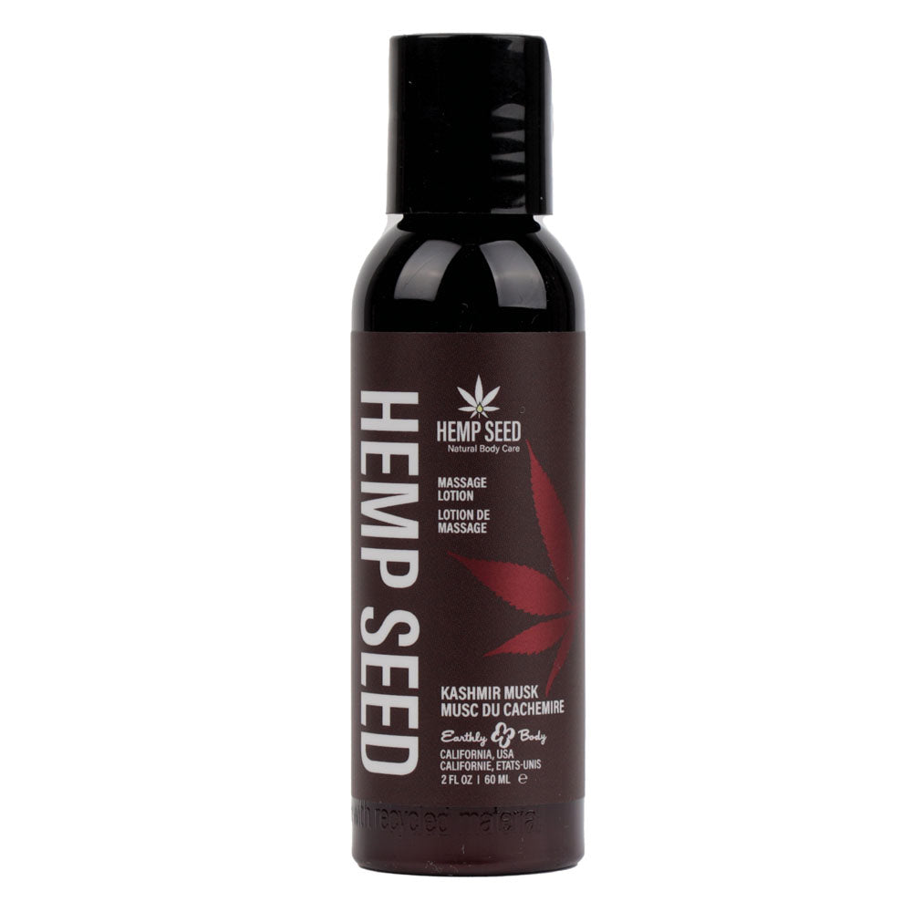 Hemp Seed Massage Lotion Kashmir Musk Scented 59ml Bottle > Essentials > Massage Oil