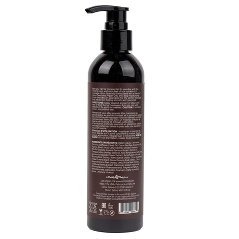 Hemp Seed Massage Lotion Kashmir Musk Scented Brandy Jasmine Cedarwood Musk 237 Milliliter Bottle Massage Oil