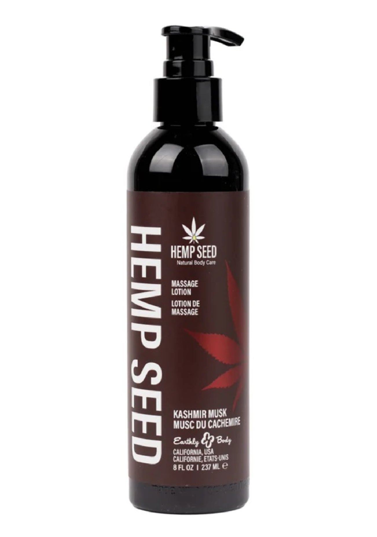 Hemp Seed Massage Lotion Kashmir Musk Scented Brandy Jasmine Cedarwood Musk 237 Milliliter Bottle Massage Oil