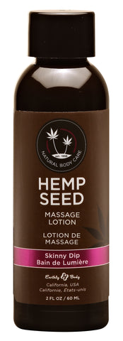 Hemp Seed Massage Lotion Skinny Dip Vanilla and Fairy Floss Scented 59 ml Bottle Massage Oil