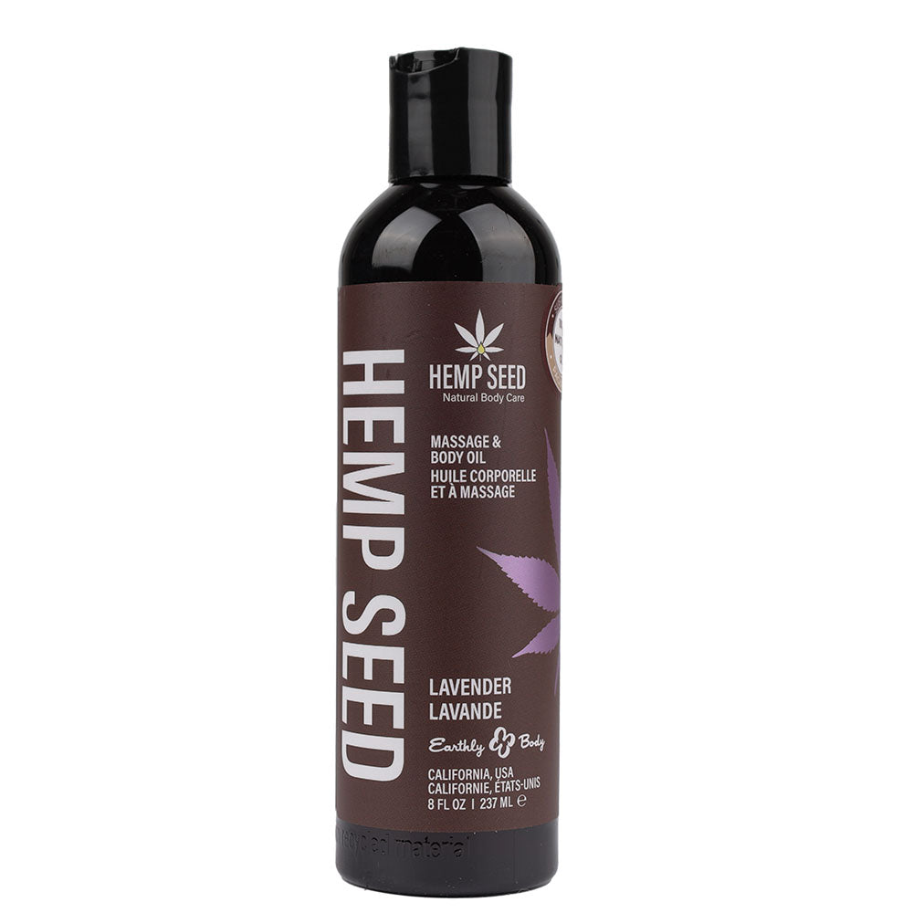 Hemp Seed Massage and Body Oil Lavender Scented 237ml Bottle > Essentials > Massage Oil Main image