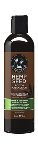 Hemp Seed Massage and Body Oil Naked in the Woods Tea and Ginger Scented 237 ml Bottle Massage Oil