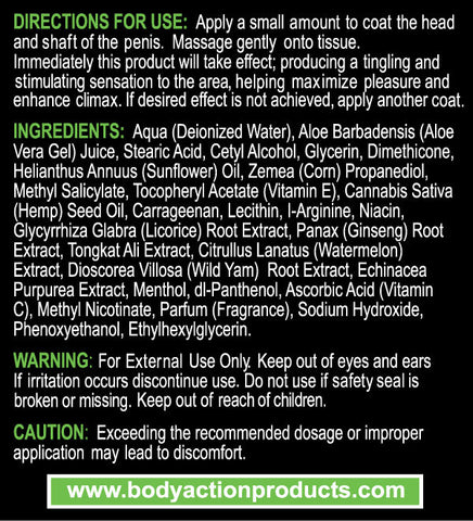 Hempleasure Maximum Strength Arousal Cream for Men 0.5 Oz Infused with Hemp Seed Oil ENHANCERS