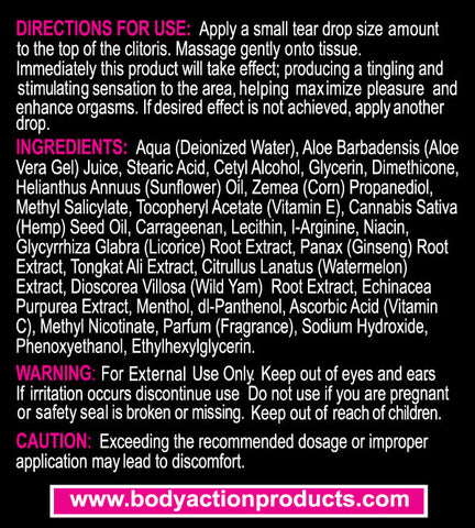 Hempleasure Maximum Strength Arousal Cream for Women 15ml Enhancers Female