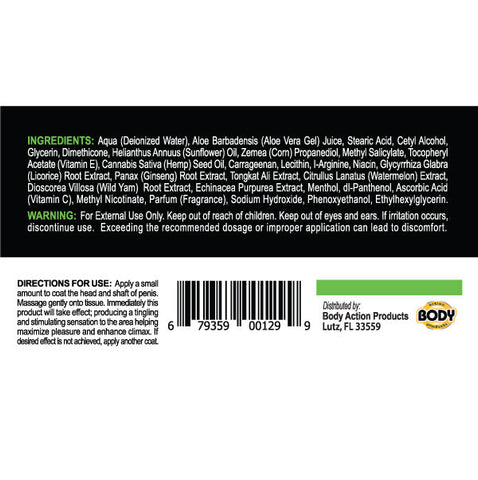 Hempleasure for Men Sample Packet Singles Hemp Seed Oil Infused Male Enhancement Gel ENHANCERS