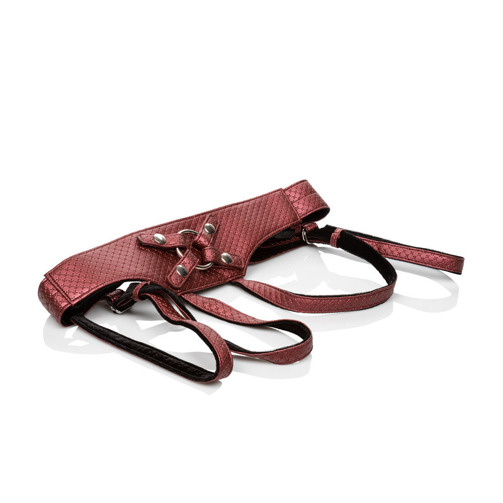 Her Royal Harness Regal Empress Red Crotchless Vegan Leather > Clothes > Womens Leather