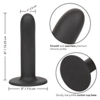 Boundless 6"/15.25cm Smooth Black Silicone Probe with Suction Cup Base > Dildos > Neutral Dildos