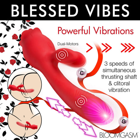 Blooming Bunny Silicone Rabbit Vibrator with Sucking Thrust VIBRATORS-RABBIT-MULTI