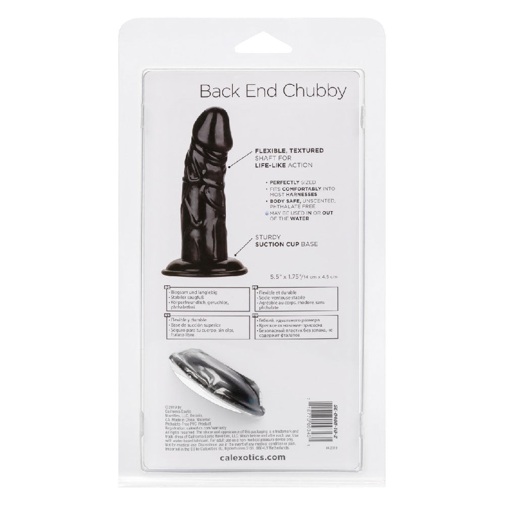 Back End Chubby Realistic Black Suction Cup Anal Dildo Toy ANAL TOYS