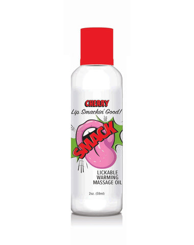Smack Cherry Warming Lickable Massage Oil for Adults 2 Oz Massage Oil