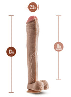 Dr Skin 13 Inch Realistic Beige Dildo With Balls and Suction Cup > Dildos > Oversized Toys