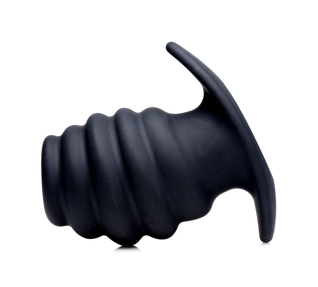 Hive Medium Silicone Ribbed Hollow Anal Plug for Pleasure Butt Plugs - Hollow