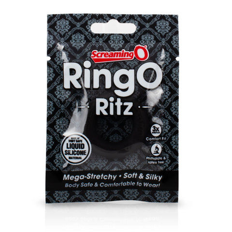Screaming O RingO Ritz Black Liquid Silicone Cockring Toy COCK RINGS