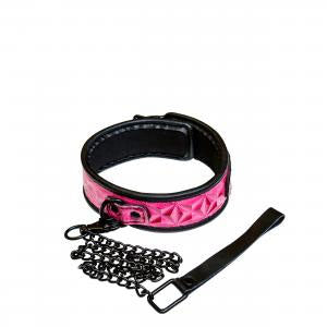 Sinful Collar (Pink) – Adjustable Vinyl Bondage Collar > Bondage Gear > Collars