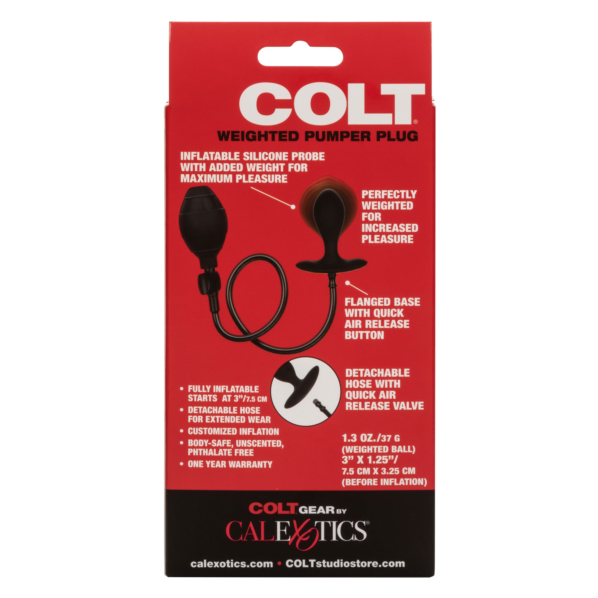 Colt Weighted Pumper Plug – Inflatable Silicone Probe 3 Inch Anal Plug > Anal Range > Tunnel and Stretchers