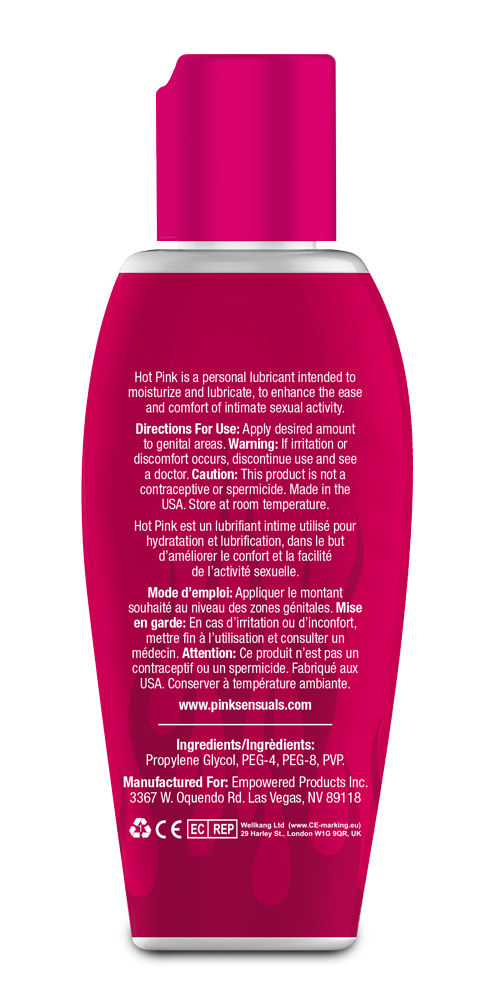 Hot Pink Warming Lubricant Water-Based 4.7 Oz – Gentle Body-Activated Warming Lubricant > Lube > Water Based