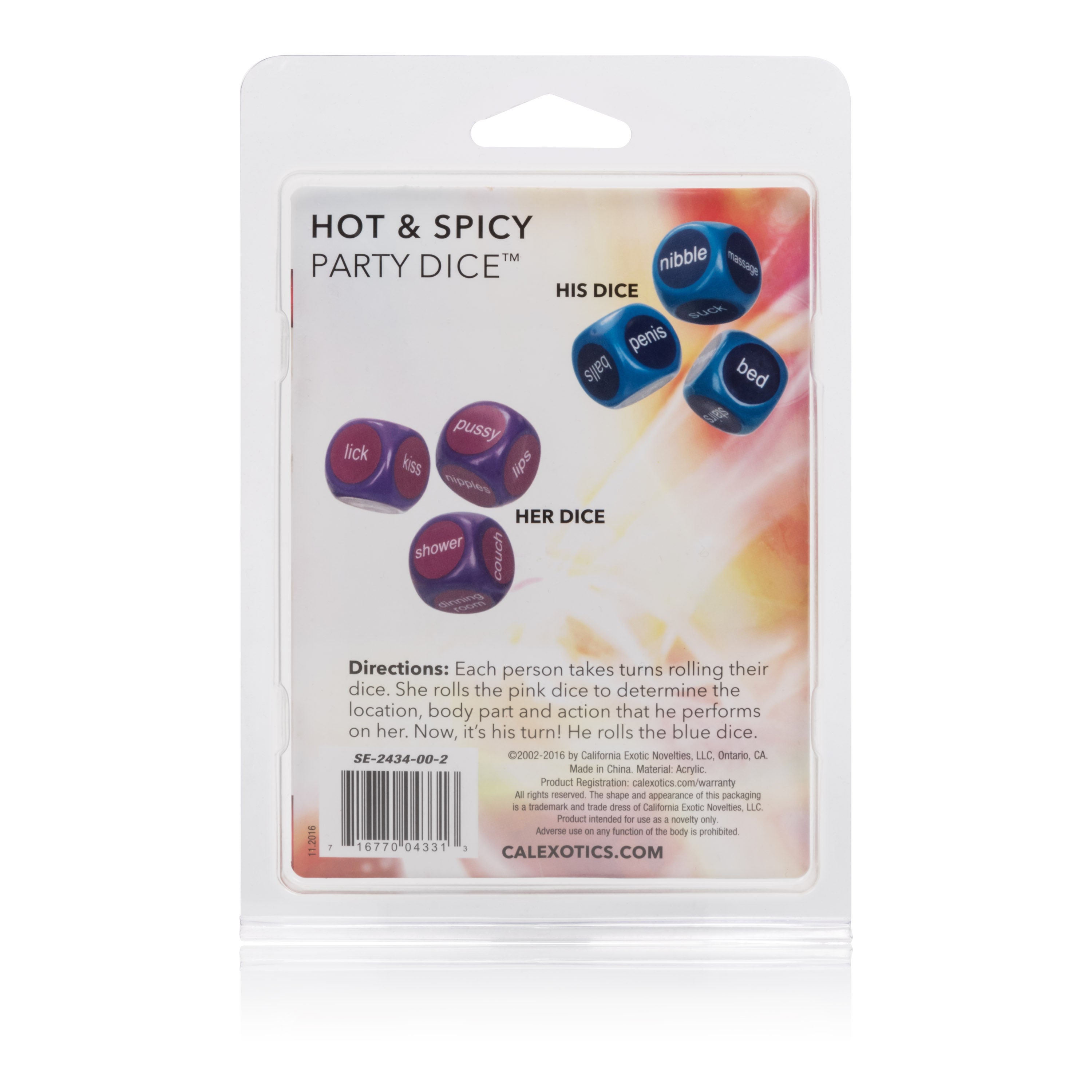 Hot and Spicy Erotic Dice Game for Couples by CalExotics Games