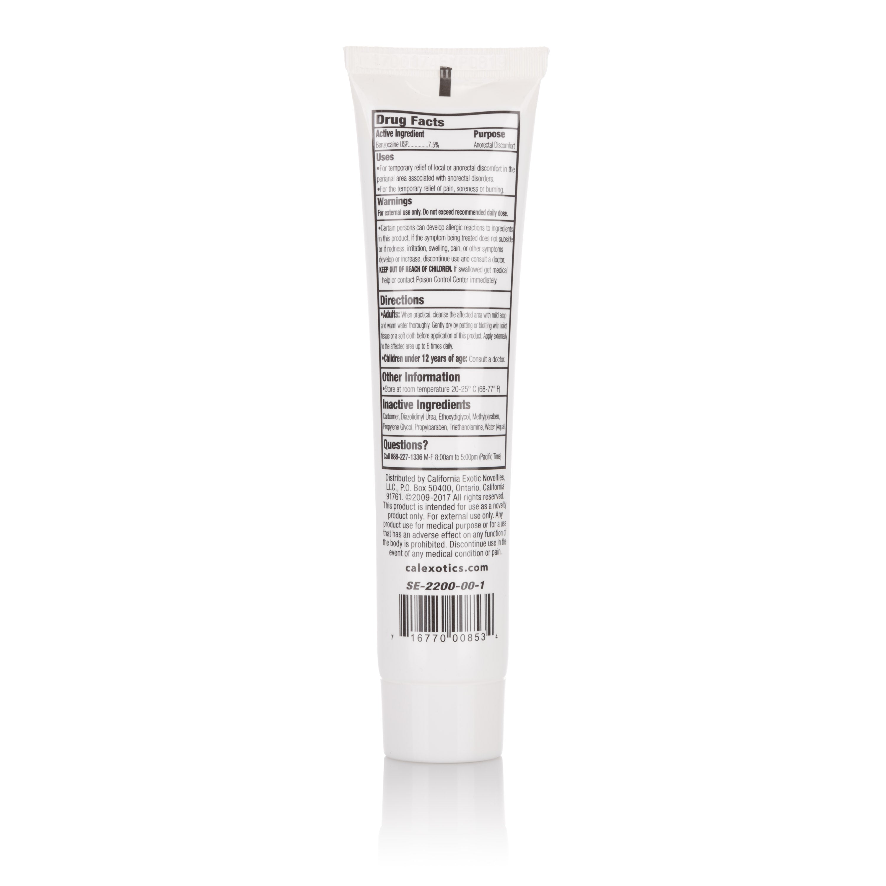 Anal-Eze Anal Desensitizing Gel 1.5 Oz Tube for Intimacy > Lube > Anal