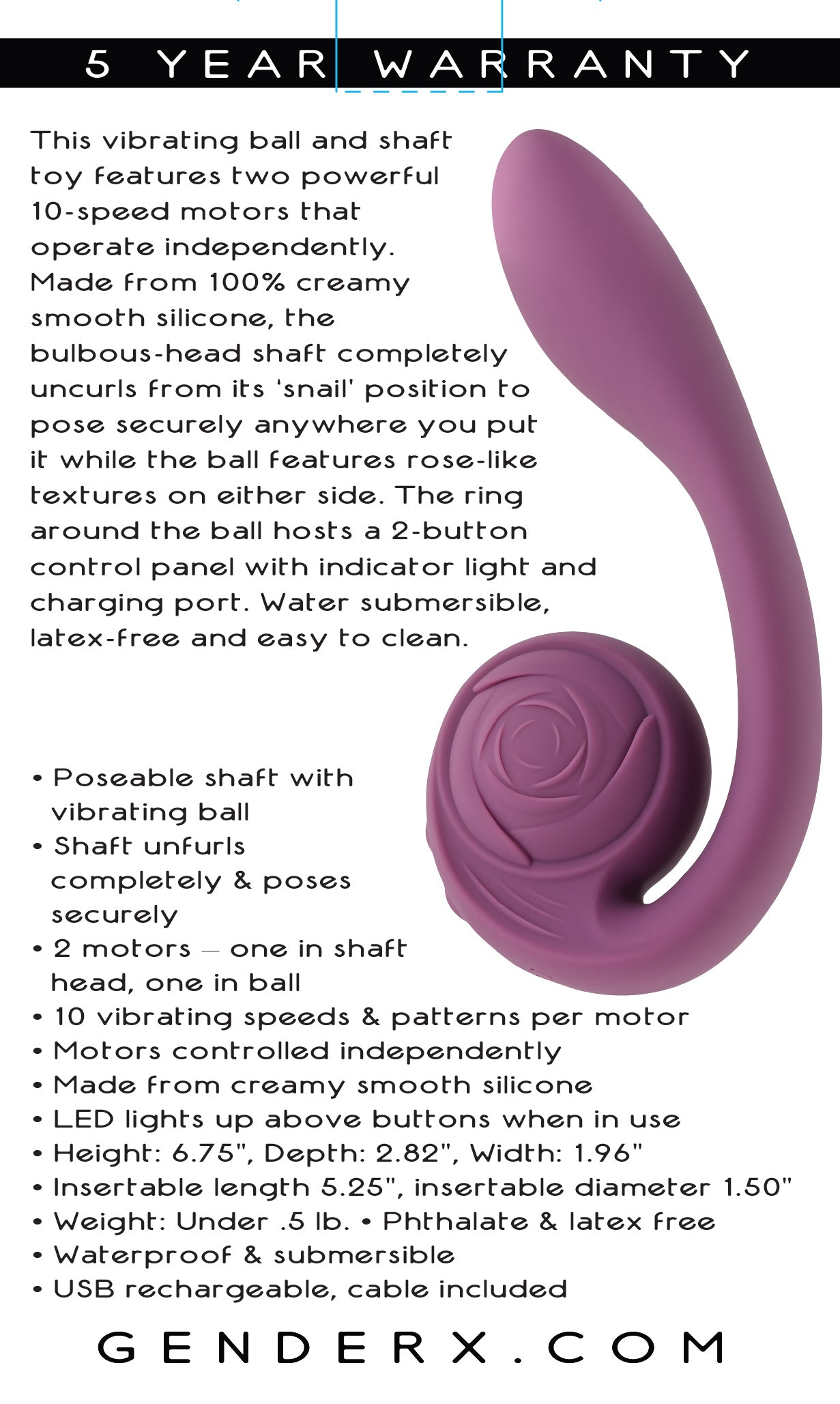 Gender X POSEABLE YOU - Poseable Vibrator 17.1cm Purple Vibrators