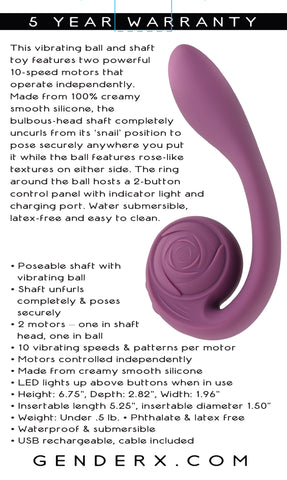 Gender X POSEABLE YOU - Poseable Vibrator 17.1cm Purple Vibrators