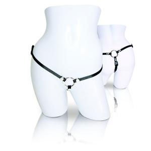 Bare As You Dare Strap-On Harness Black Adjustable Adult Toy Harnesses & Strap-Ons