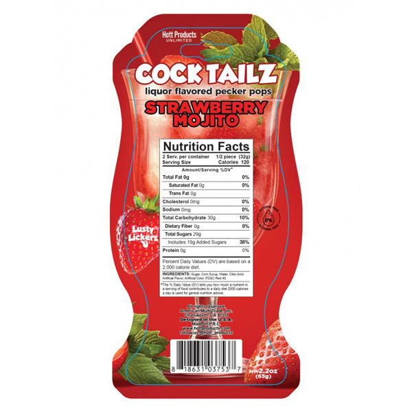 Cocktailz Strawberry Mojito Pecker Pop Adult Edible Candy Default Title > Relaxation Zone > Edible Treats