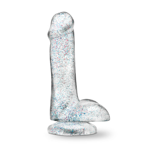 Naturally Yours 6 Inch Glitter Dildo Sparkling Clear Toy DONGS