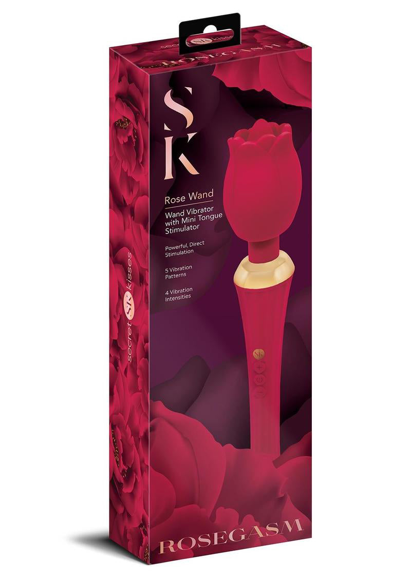 Secret Kisses Rosegasm Rose Wand – Tongue Stimulator Vibrator > Sex Toys For Ladies > Rose Stimulators