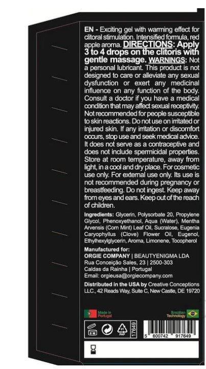 Orgie Orgasmic Drops Intimate Arousal Gel 1oz Red Apple > Essentials > Womens Enhancers