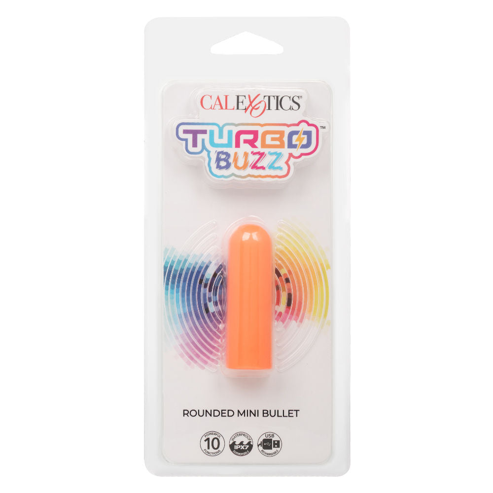Turbo Buzz Rounded Mini Bullet Vibrator for Discreet Pleasure Orange BULLETS