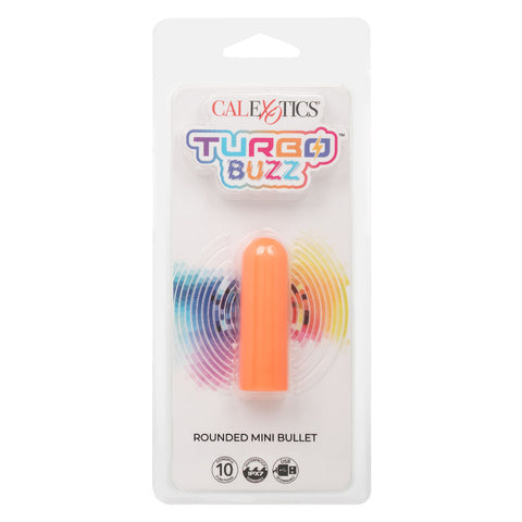 Turbo Buzz Rounded Mini Bullet Vibrator for Discreet Pleasure Orange BULLETS