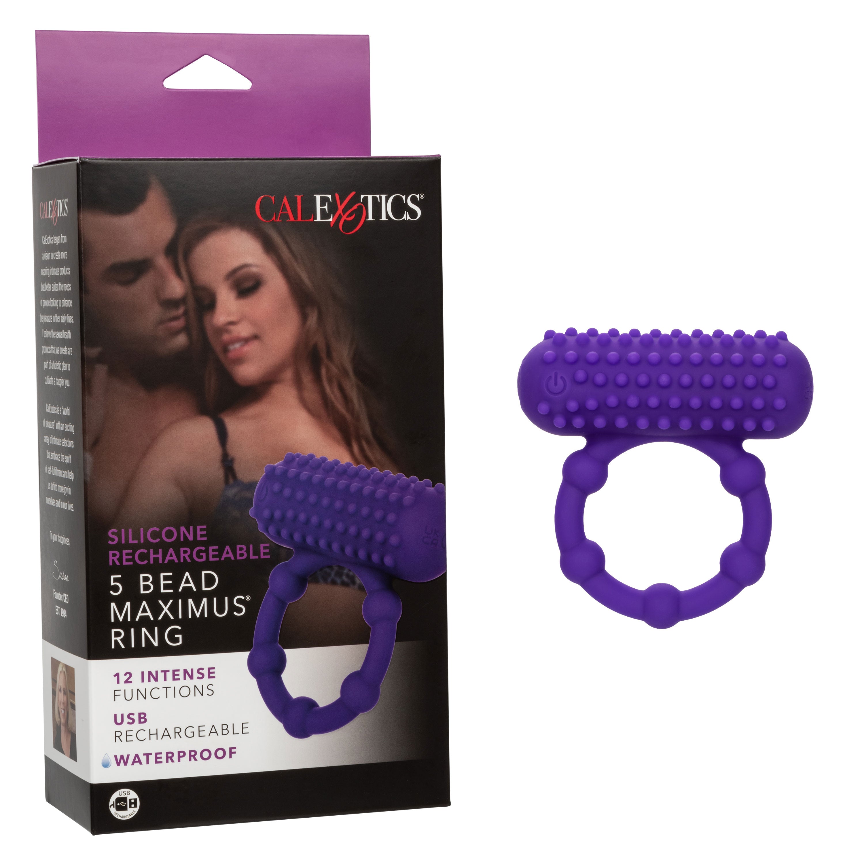 5 Bead Maximus Rechargeable Cock Ring Cock Rings Vibrating