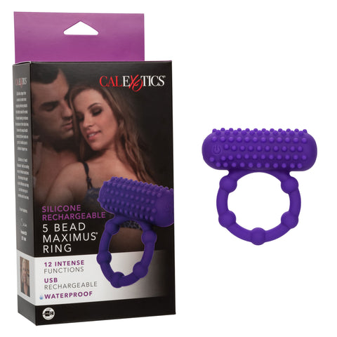 5 Bead Maximus Rechargeable Cock Ring Cock Rings Vibrating