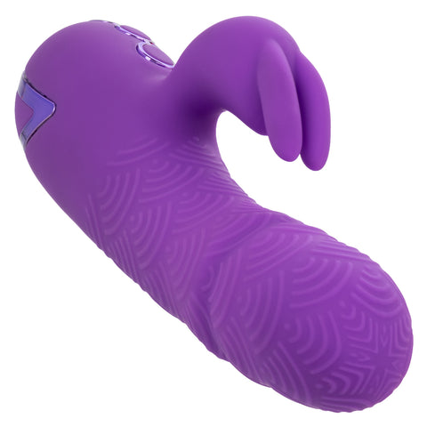 California Dreaming Manhattan Beach Marvel Purple Silicone Rabbit Vibrator with 10 Vibration Functions and 3 Thrusting Speeds Waterproof IPX7 Rechargeable VIBRATORS-RABBIT