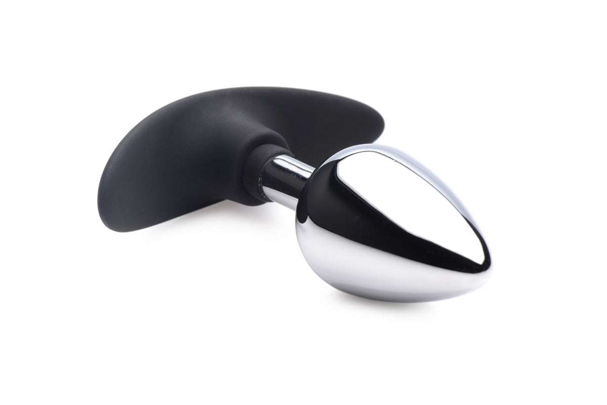 Dark Invader Metal and Silicone Medium Weighted Butt Plug > Anal Range > Butt Plugs