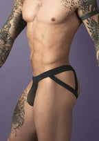 Mesh 2.0 – Strappy Nylon Spandex Stretch Fabric Ring Jock Black L XL > Clothes > Jockstraps