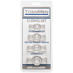 Titanmen Cock Ring Set (Black) – Stretchable Cock Rings Set > Cock Ring > Sets