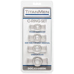Titanmen Cock Ring Set (Black) – Stretchable Cock Rings Set > Cock Ring > Sets