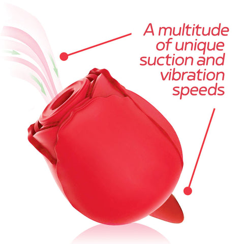 Wild Rose Sucking & Licking USB Rechargeable Stimulator 10 Modes Rose Stimulators