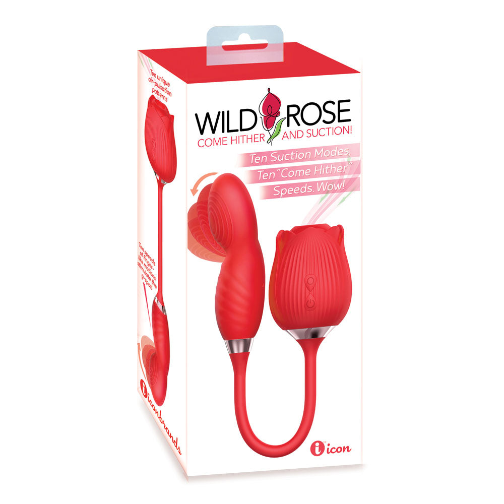 Wild Rose Come Hither & Suction Vibrator Rose Stimulators